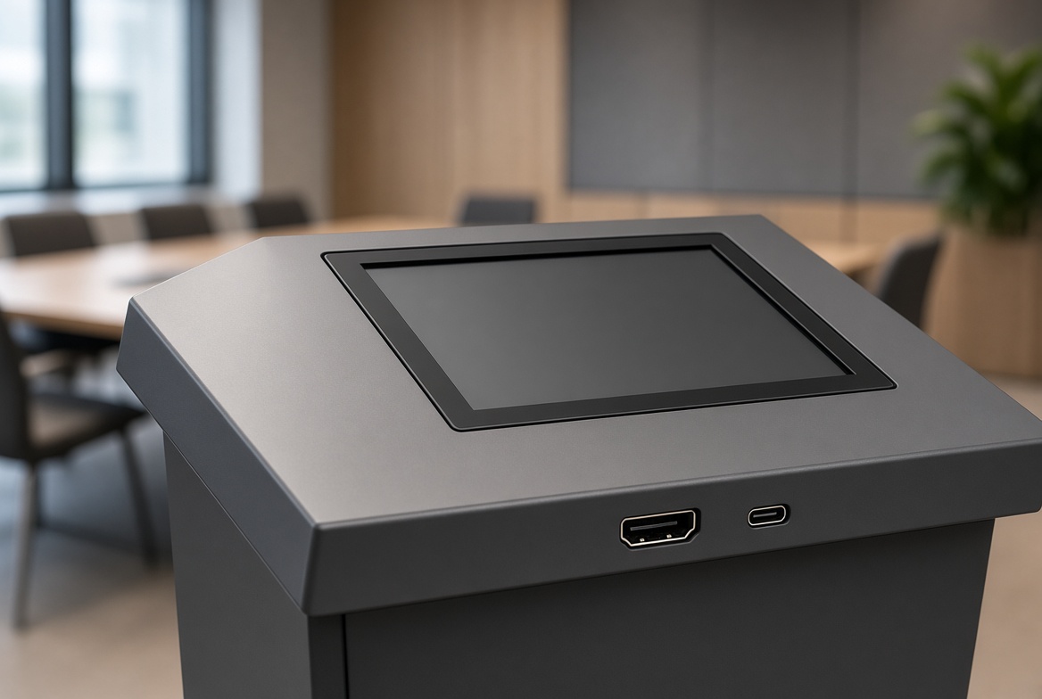 ITA-POD24 — podium top with touchscreen and HDMI/USB-C ports